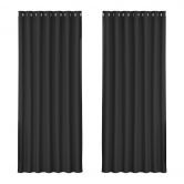 Artiss 2X Blockout Curtains Blackout Window Curtain Eyelet 240x230cm Black