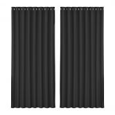 Artiss 2X Blockout Curtains Blackout Window Curtain Eyelet 300x230cm Black