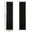 Artiss 2X Blockout Curtains Blackout Window Curtain Eyelet 140x230cm Black