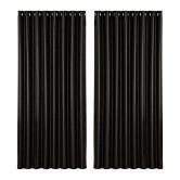 Artiss 2X Blockout Curtains Blackout Window Curtain Eyelet 300x230cm Black
