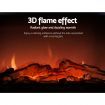 Devanti Electric Fireplace 3D Flame Effect Timer Portable Indoor Heater 2000W