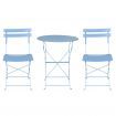 Gardeon Outdoor Setting Table and Chairs Folding Bistro Set Patio Furniture Blue