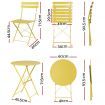 Gardeon Outdoor Setting Bistro Set Table and Chairs Folding Patio Furniture