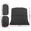 3PCS Car Rear Front Cargo Trunk Toolbox Luggage Rubber Mats for Tesla Model Y 2021-2022