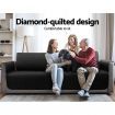 Artiss Sofa Cover Quilted Couch Covers 100% Water Resistant 3 Seater Black