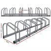 Weisshorn 6 Bike Stand Floor Bicycle Storage Silver