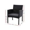 Outdoor Bistro Chairs Patio Furniture Dining Chair Wicker Garden Cushion Gardeon