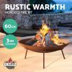 Grillz Rustic Fire Pit Heater Charcoal Iron Bowl Outdoor Patio Wood Fireplace 60CM