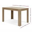 Artiss Dining Table 4 Seater Wooden Kitchen Tables Oak 120cm Cafe Restaurant