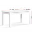 Artiss Dining Table 4 Seater Wooden Kitchen Tables White 120cm Cafe Restaurant