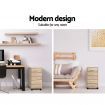 5 Drawer Filing Cabinet Storage Drawers Wood Study Office School File Cupboard