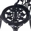 Gardeon 3PC Outdoor Setting Cast Aluminium Bistro Table Chair Patio Black