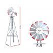 Garden Windmill 6FT 186cm Metal Ornaments Outdoor Decor Ornamental Wind Will