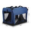 Portable Soft Crate Pet Carrier- 82cm Extra Large, Waterproof, Navy Blue