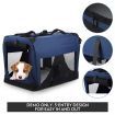 Portable Soft Crate Pet Carrier- 82cm Extra Large, Waterproof, Navy Blue