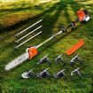 Giantz 4-STROKE Pole Chainsaw Hedge Trimmer Brush Cutter Whipper Multi Tool Saw