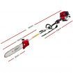 Giantz Pole Chainsaw 4 Stroke Petrol Hedge Trimmer Pruner Chain Saw Long