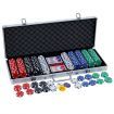Poker Chip Set 500PC Chips TEXAS HOLD'EM Casino Gambling Dice Cards