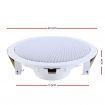 2 x 6" In Ceiling Speakers Home 80W Speaker Theatre Stereo Outdoor Multi Room