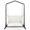 Gardeon Double Swing Hammock Chair with Stand Macrame Outdoor Bench Seat Chairs