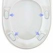 Bidet Toilet Seat Bumper for Bidet Attachment with Strong Adhesive White 4PACK