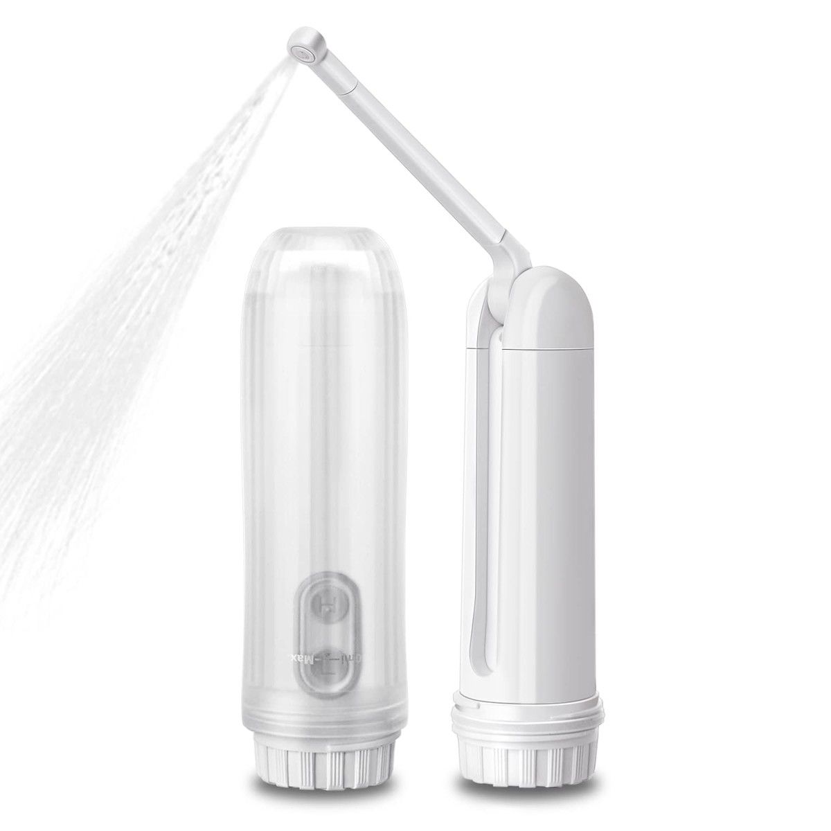 Portable Bidet Handheld Foldable Travel Electric Sprayer Toilet 2 Pressure Options Personal Hygiene Postpartum Care Perineal White Compact