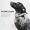 Pets GPS tracker Cat Dog Pet Tracker Collar with Bell Tracking Device Locator Waterproof IP67 Anti-lost monitor Smart Finder Free APP Color Golden