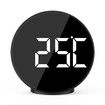 Spheratron Digital Alarm Clock with LED Display, Room Temperature (Black)
