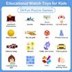 Smart Watch for Kids,Toddler Watch Toys with 24 Games Camera Video Recorder Music Alarm Calculator Calendar Stopwatch Flashlight Pedometer Birthday Gift Toys,Age3+ (Blue)