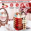 Acrylic Lipstick Tower Holder 360 Degree Rotating Makeup Cosmetic Lipsticks Organizer with 53 Slots Storage
