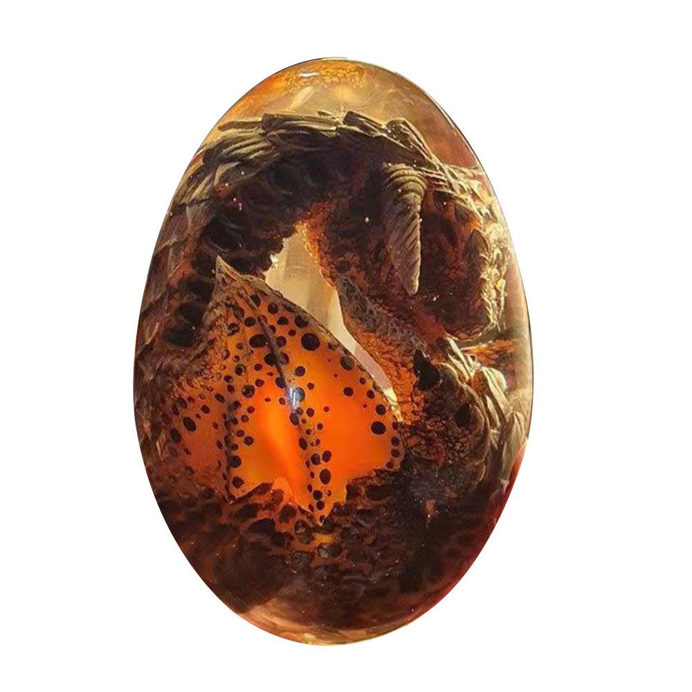 Dragon Eggs Clear Dragon Egg Resin Sculpture Handmade Fire Pocket Dragon Souvenir( Only Dragon Eggs)