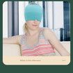 Form Fitting Head Gel Ice Cap Cold Therapy Ice Head Wrap Ice Pack Mask Cold Cap-Blue