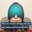 Form Fitting Head Gel Ice Cap Cold Therapy Ice Head Wrap Ice Pack Mask Cold Cap-Blue