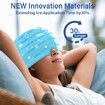 Form Fitting Head Gel Ice Cap Cold Therapy Ice Head Wrap Ice Pack Mask Cold Cap-Blue