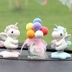 Car Accessories Dashboard Decoration Interior Decoration Swing Unicorn Desk Ornament Home Party Gift(Blue)