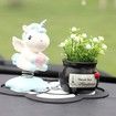 Car Accessories Dashboard Decoration Interior Decoration Swing Unicorn Desk Ornament Home Party Gift(Blue)