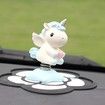 Car Accessories Dashboard Decoration Interior Decoration Swing Unicorn Desk Ornament Home Party Gift(Blue)