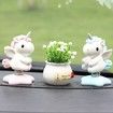 Car Accessories Dashboard Decoration Interior Decoration Swing Unicorn Desk Ornament Home Party Gift(Pink)