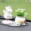 Car Accessories Dashboard Decoration Interior Decoration Swing Unicorn Desk Ornament Home Party Gift(Pink)