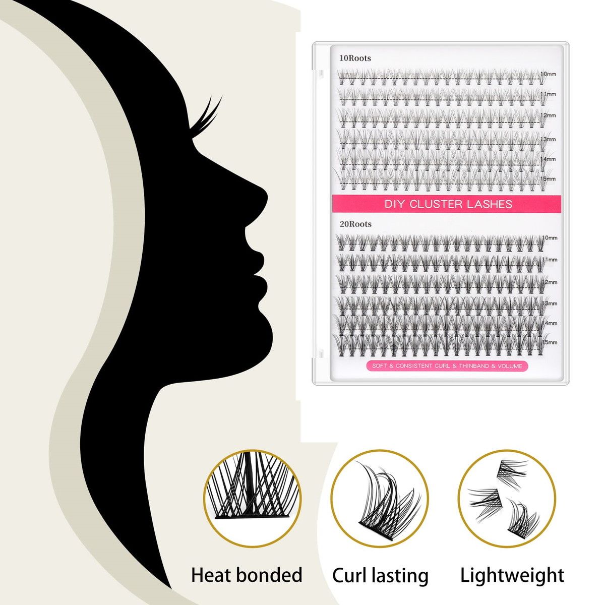 240 Clusters Lashes DIY Eyelash Extensions Anime Lashes Makeup Eyelash Clusters Extensions Individual Lashes Cluster at Home