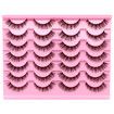 Natural Brown Lashes Wispy Faux Mink Eyelashes Cat Eye 11mm Fluffy False Lashes Natural Look 14 Pairs Strip Eyelashes Pack