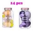 14pcs Complexion Sponge Makeup Blender Beauty Sponge Eggs For Touch Ups, Beauty Foundation Latex Free Liquid Foundation Powder Color Random Send