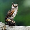 Garden Resin Owl Statue Outdoor Ornament Decor Yard Decor Owl Garden Accessories Outdoor Patio Lawn (17X10X7.5CM)