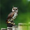 Garden Resin Owl Statue Outdoor Ornament Decor Yard Decor Owl Garden Accessories Outdoor Patio Lawn (17X10X7.5CM)
