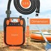 SUP Air Pump High Pressure Dual Stage Inflation Auto Off Deflation 16PSI 12V DC Car Connector Inflatable Stand Up Paddle Board Boat Intelligent