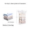 4pcs NO Pump No tool requried Sit Press Roll Compression Storage Bags Vacuum Sealer Bags Jumbo Blankets Bedding Clothes Quilts Duvets Storage Bags
