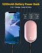 Rechargeable Hand Warmer 5200mAh Electric Portable Power Bank Outdoor Sports Camping Hiking Rose Gold