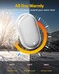 Rechargeable Hand Warmer 5200mAh Electric Portable Power Bank for Camping Outdoor Sports Hiking Silver