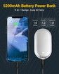 Rechargeable Hand Warmer 5200mAh Electric Portable Power Bank for Camping Outdoor Sports Hiking Silver