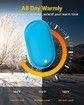 Rechargeable Hand Warmer 5200mAh Electric Power Bank Pocket Warmer for Sports Camping Winter Blue